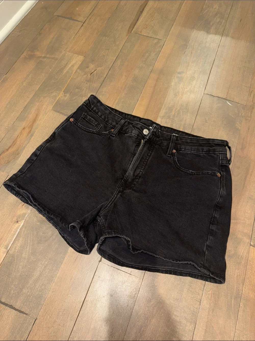 Black Women's Denim Cutoff Shorts - Unbranded